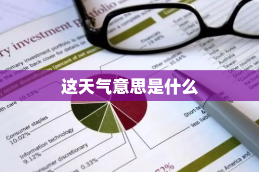 这天气意思是什么