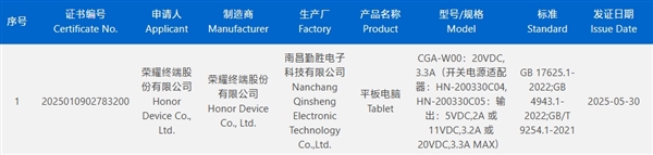 荣耀MagicPad 3入网：13英寸LCD大屏 骁龙8 Gen3