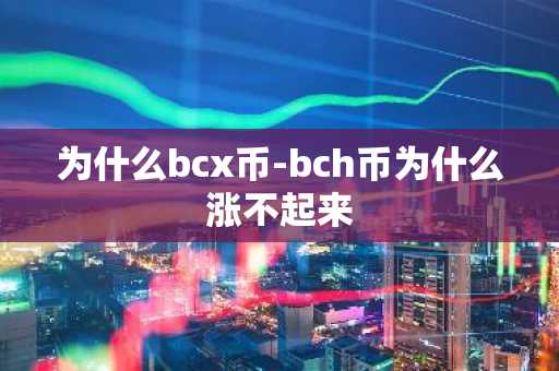 为什么bcx币-bch币为什么涨不起来