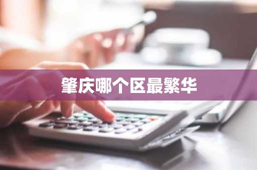 肇庆哪个区最繁华