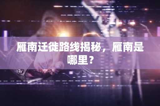 雁南迁徙路线揭秘，雁南是哪里？