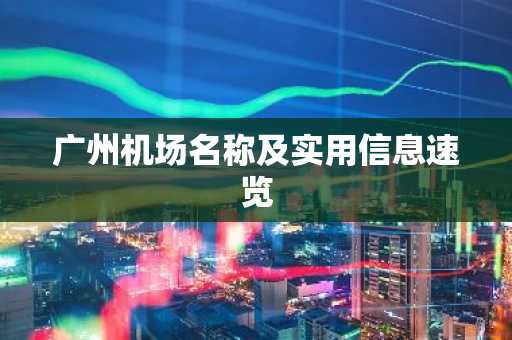 广州机场名称及实用信息速览