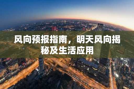 风向预报指南，明天风向揭秘及生活应用