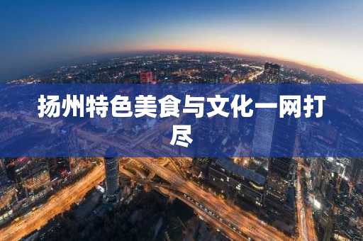 扬州特色美食与文化一网打尽