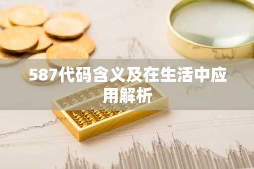 587代码含义及在生活中应用解析