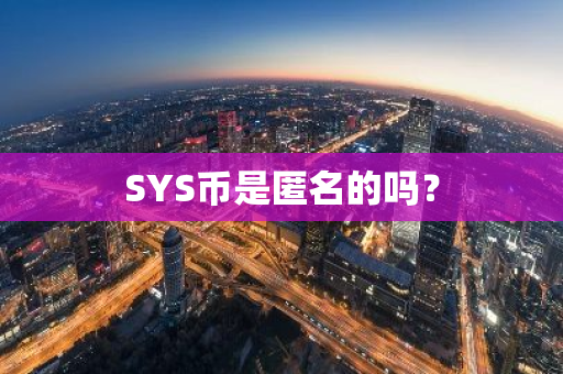SYS币是匿名的吗？