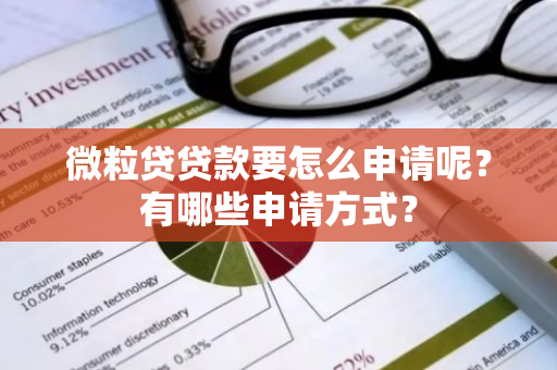 微粒贷贷款要怎么申请呢？有哪些申请方式？