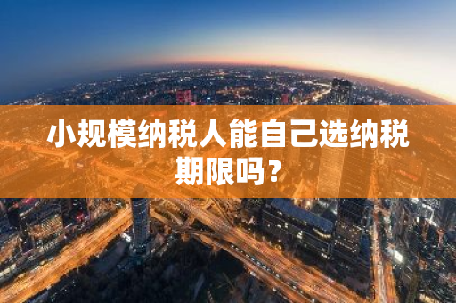 小规模纳税人能自己选纳税期限吗？