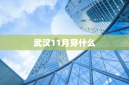 武汉11月穿什么