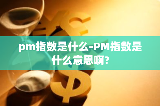 pm指数是什么-PM指数是什么意思啊?