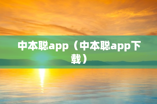 中本聪app（中本聪app下载）