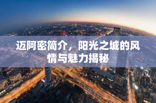 迈阿密简介，阳光之城的风情与魅力揭秘