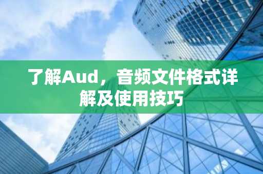 了解Aud，音频文件格式详解及使用技巧