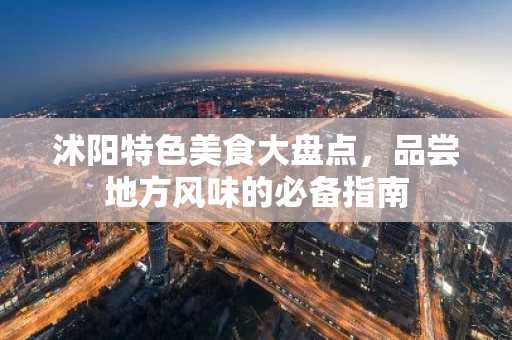沭阳特色美食大盘点，品尝地方风味的必备指南
