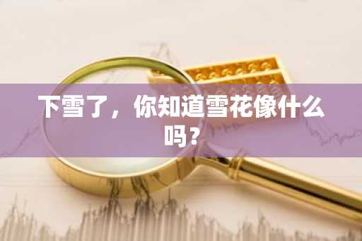 下雪了，你知道雪花像什么吗？
