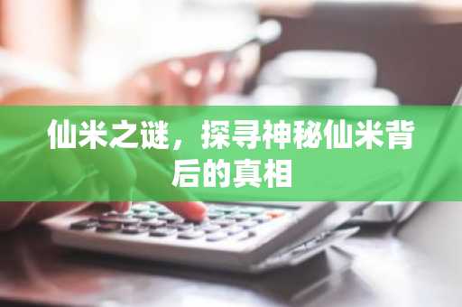 仙米之谜，探寻神秘仙米背后的真相